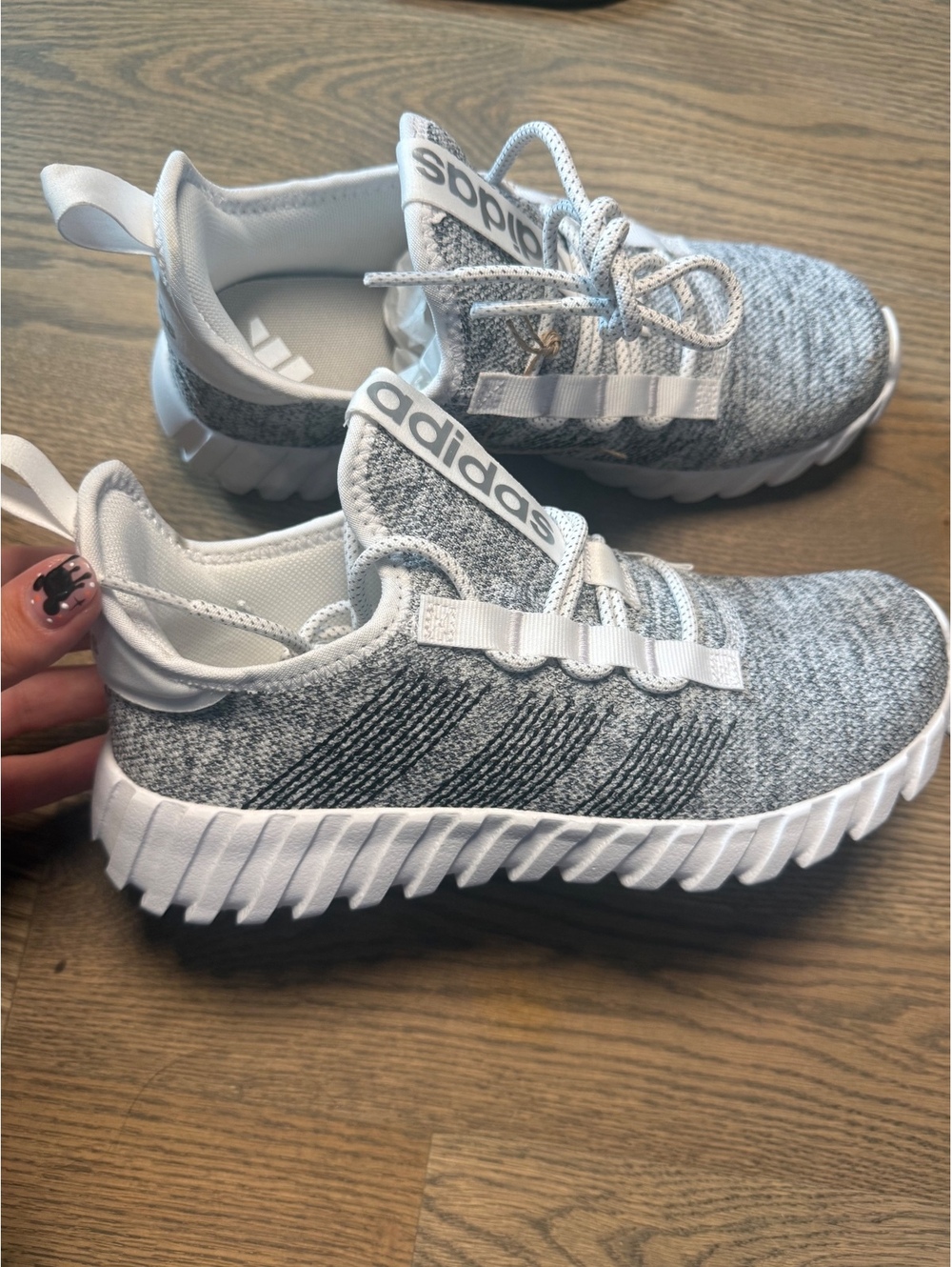NWT Adidas Lightweight Gray and White Athletic Sneakers
